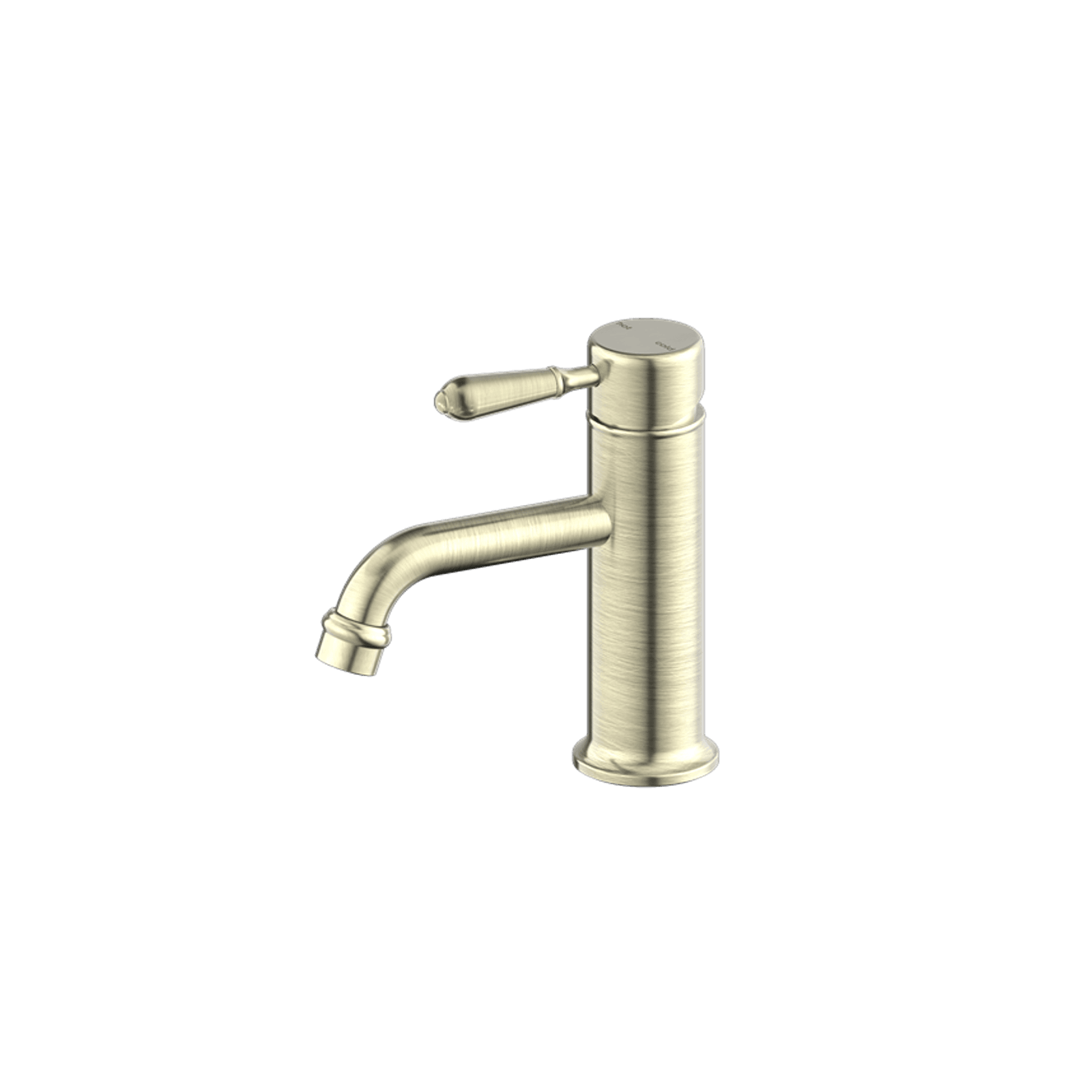 York Straight Basin Mixer With Metal Lever Aged Brass gallery detail image