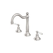 York Basin Set With White Porcelain Lever Brushed Nickel gallery detail image