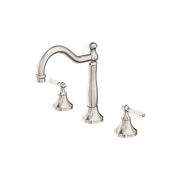 York Basin Set With White Porcelain Lever Brushed Nickel gallery detail image