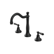 York Basin Set With Metal Lever Matte Black gallery detail image
