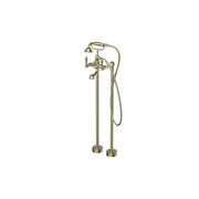 York Freestanding Bath Set With Metal Hand Shower Aged Brass gallery detail image