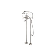 York Freestanding Bath Set With Metal Hand Shower Brushed Nickel gallery detail image