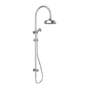 York Twin Shower With White Porcelain Hand Shower Chrome gallery detail image