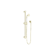 York Shower Rail With White Porcelain Hand Shower Aged Brass gallery detail image