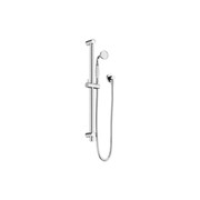 York Shower Rail With White Porcelain Hand Shower Chrome gallery detail image