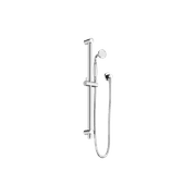 York Shower Rail With White Porcelain Hand Shower Chrome gallery detail image