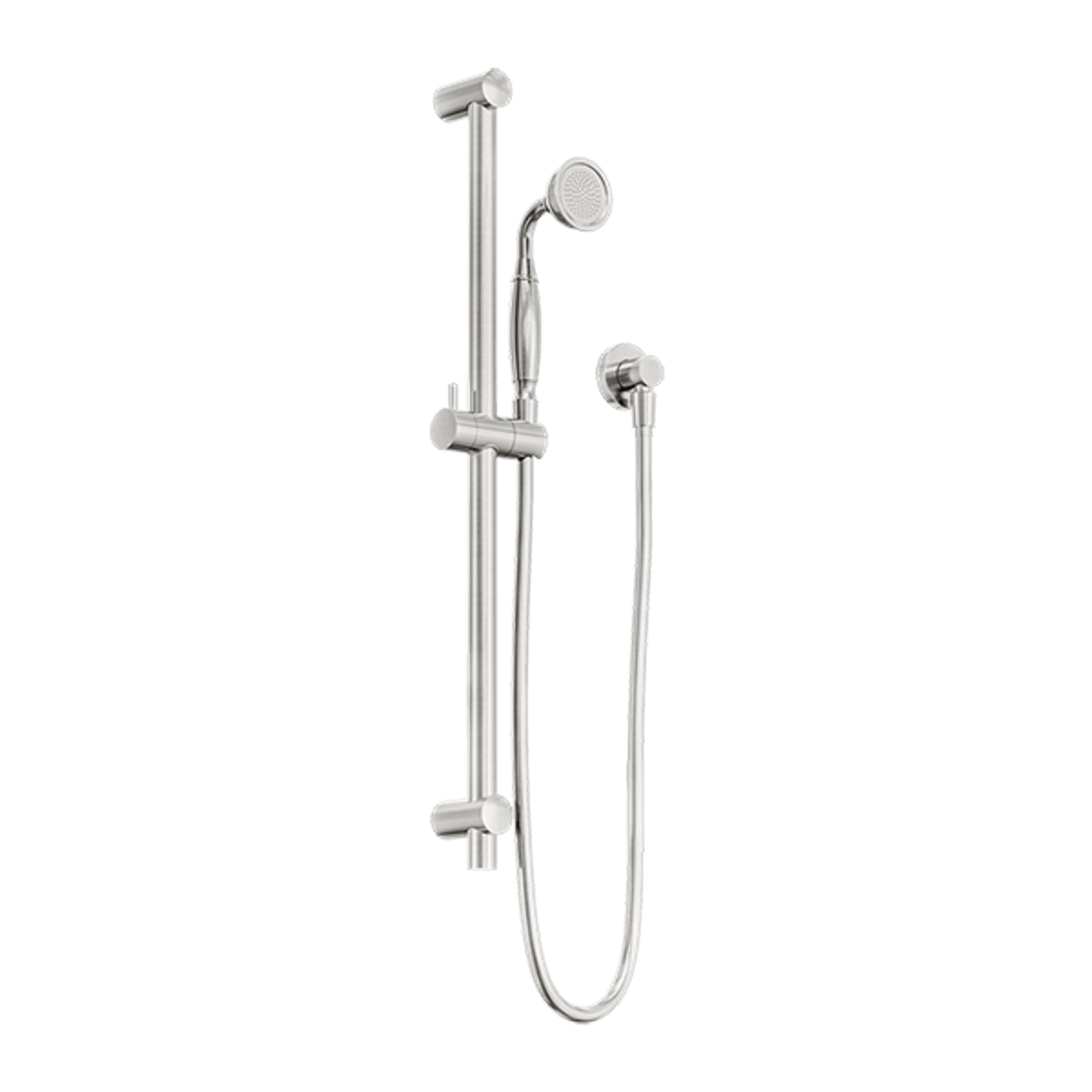 York Shower Rail With Metal Hand Shower Brushed Nickel gallery detail image
