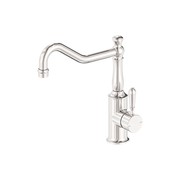 York Kitchen Mixer Hook Spout With Metal Lever Brushed Nickel gallery detail image