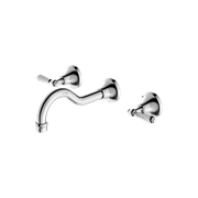 York Wall Basin Set With Metal Lever Chrome gallery detail image