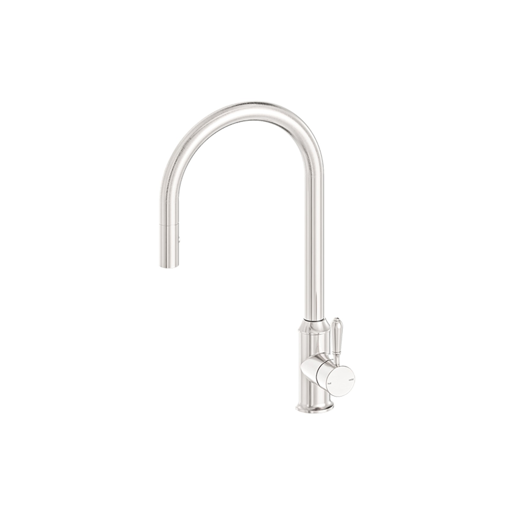 York Pull Out Sink Mixer With Vegie Spray Function With Metal Lever Brushed Nickel gallery detail image