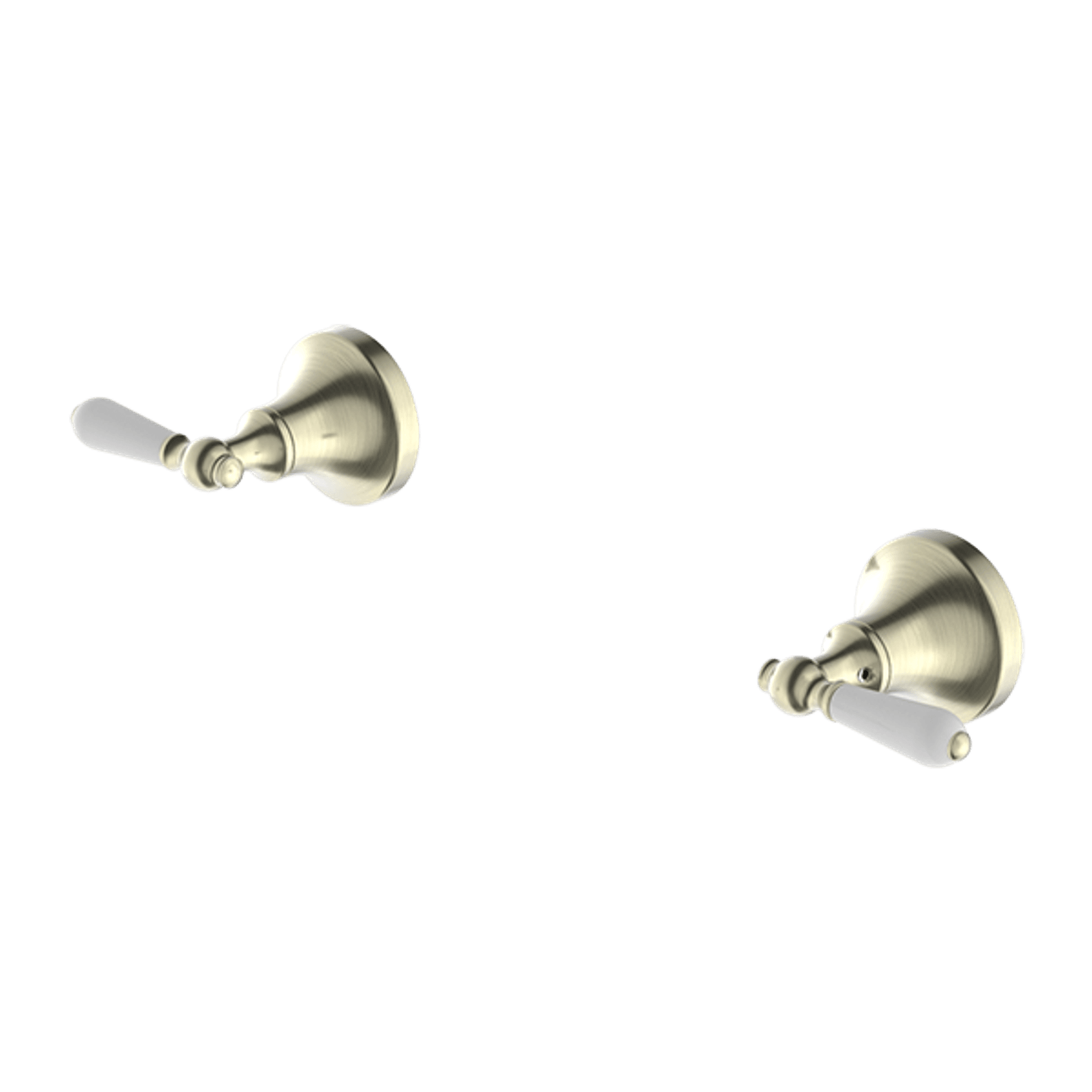 York Wall Top Assemblies With White Porcelain Lever Aged Brass gallery detail image