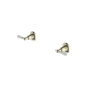 York Wall Top Assemblies With White Porcelain Lever Aged Brass gallery detail image