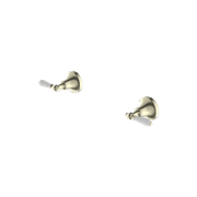 York Wall Top Assemblies With White Porcelain Lever Aged Brass gallery detail image