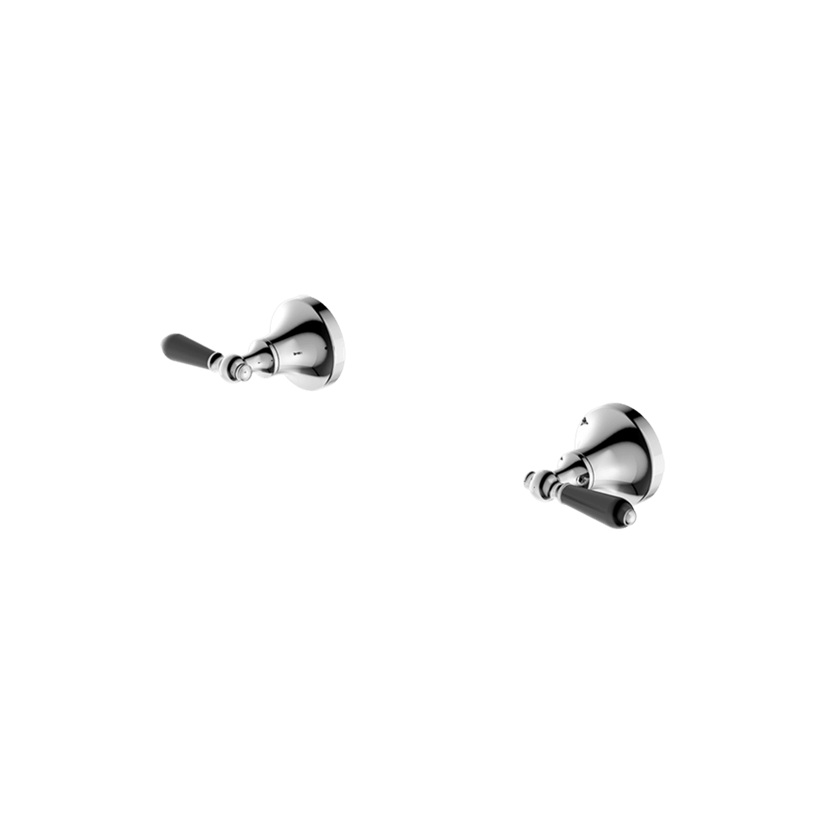 York Wall Top Assemblies With Black Porcelain Lever Chrome gallery detail image