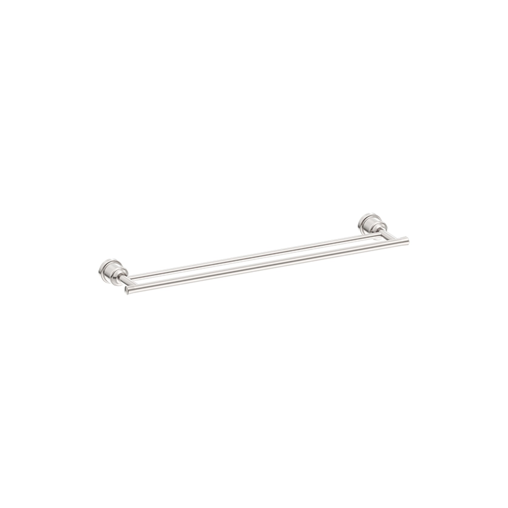 York Double Towel Rail 600mm Brushed Nickel gallery detail image