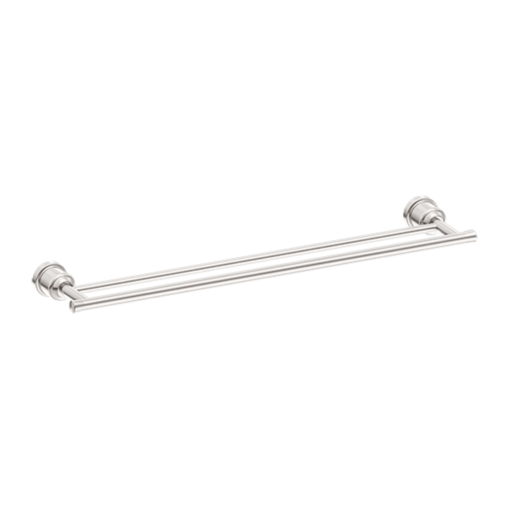York Double Towel Rail 600mm Brushed Nickel gallery detail image