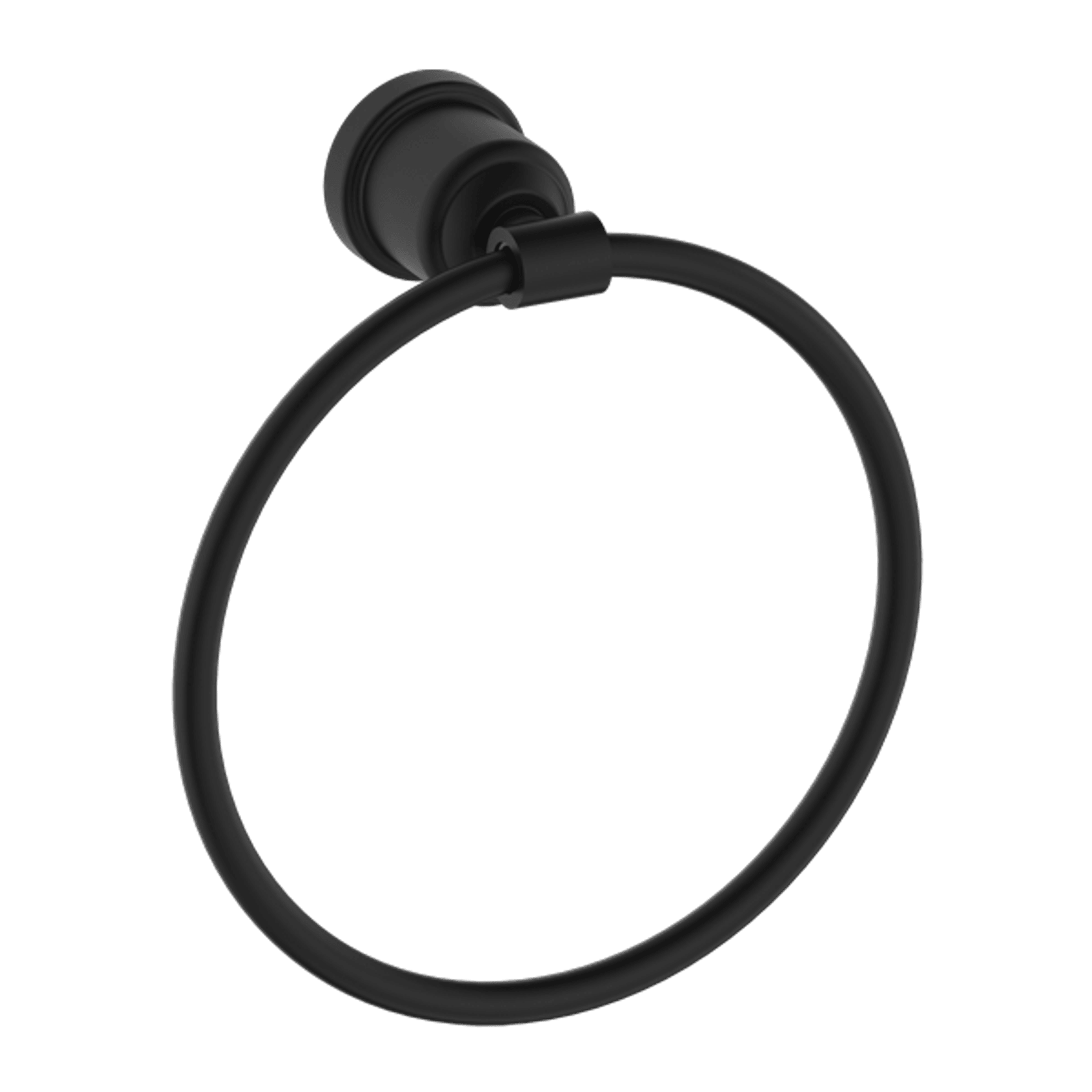 York Towel Ring Matte Black gallery detail image