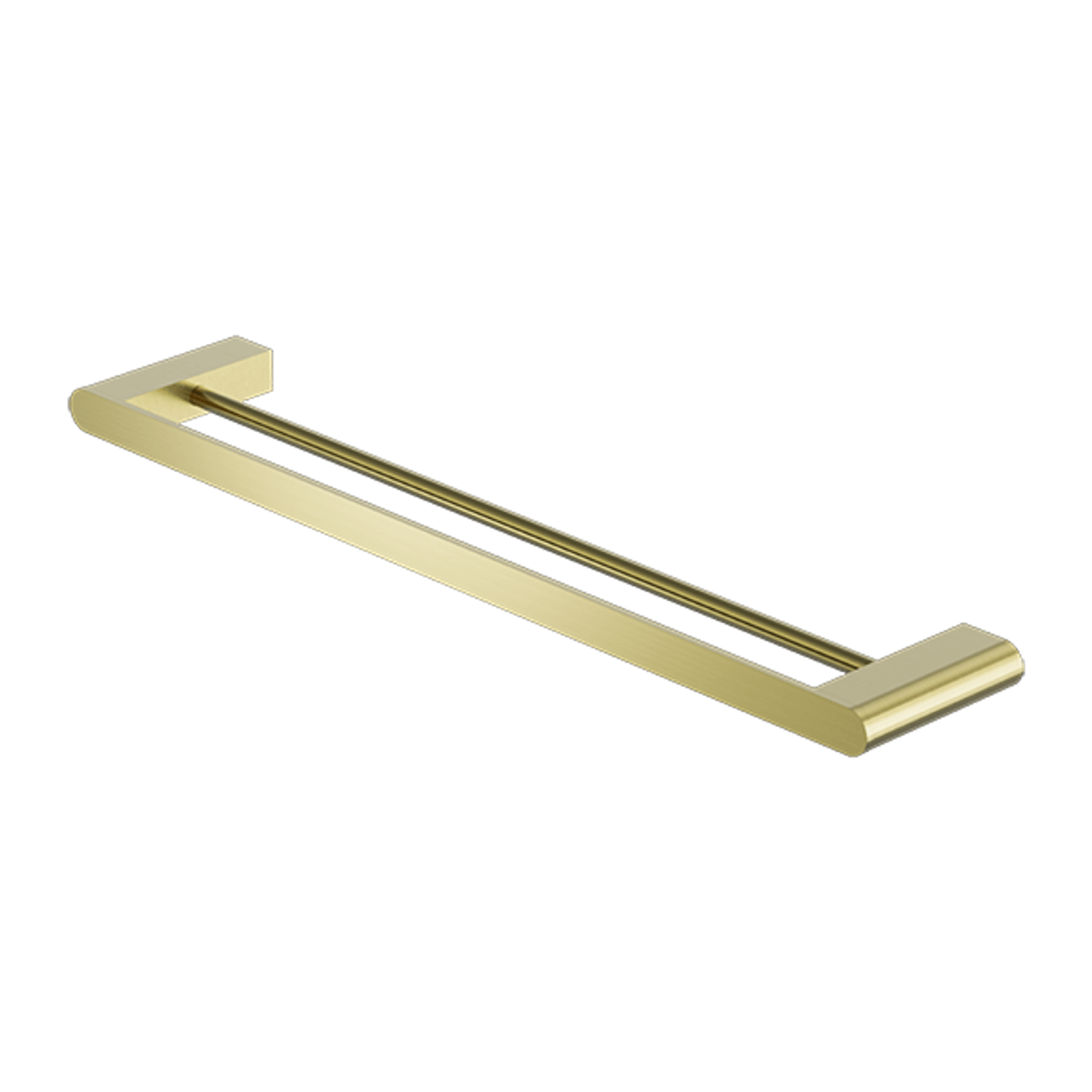 Bianca Double Towel Rail 600mm | Brushed Gold gallery detail image