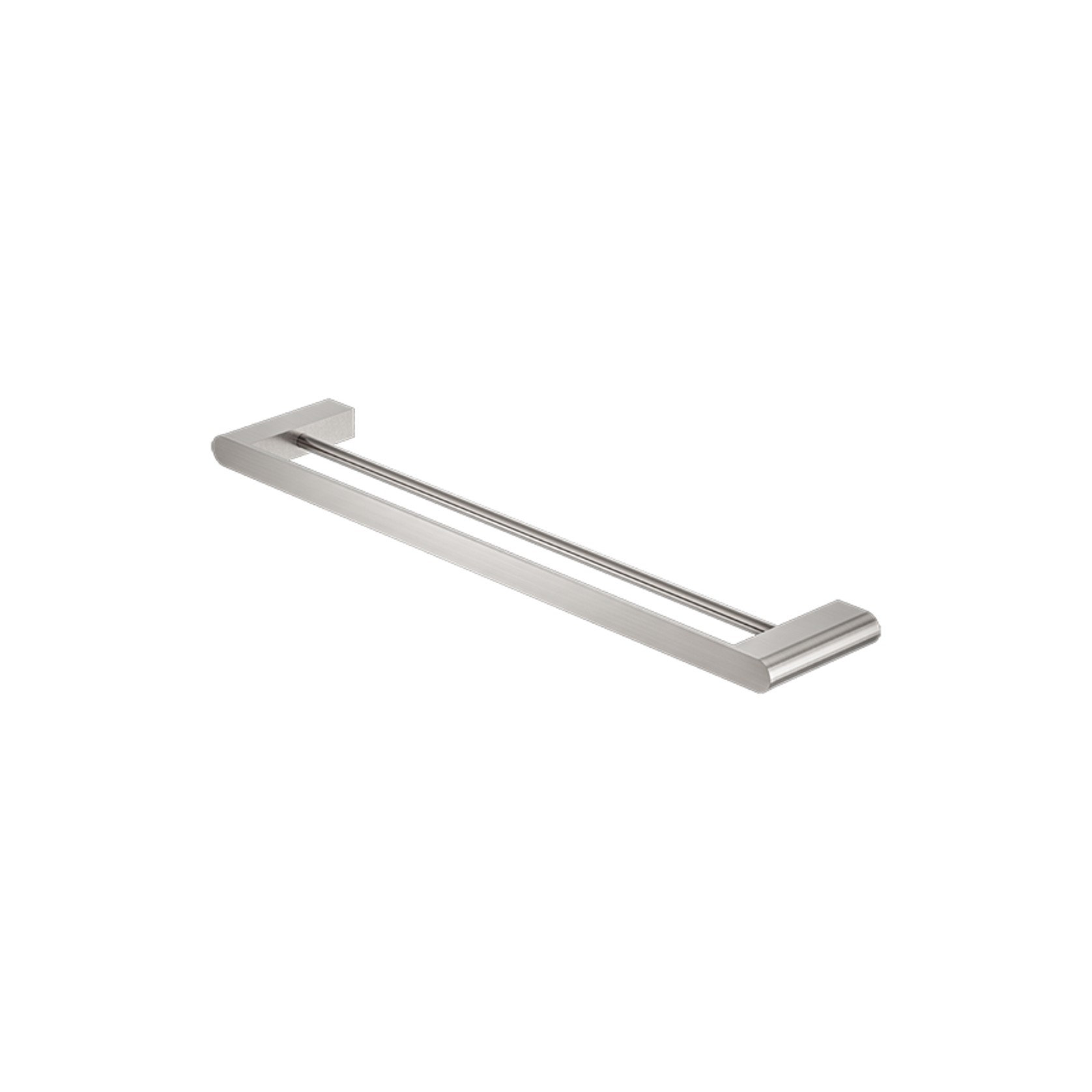 Bianca Double Towel Rail 600mm | Brushed Nickel gallery detail image