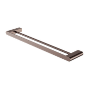 Bianca Double Towel Rail 800mm | Brushed Bronze gallery detail image