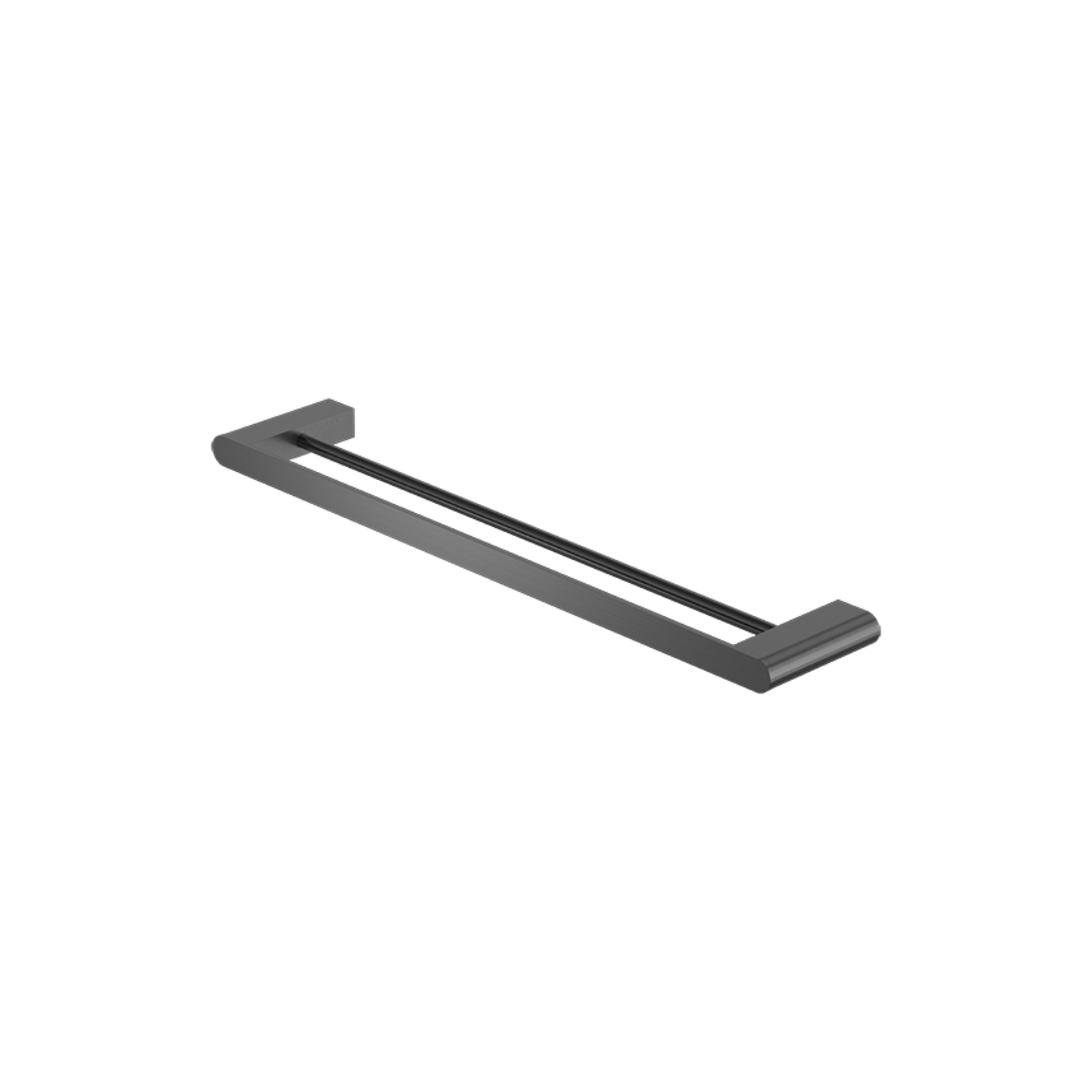 Bianca Double Towel Rail 600mm | Gun Metal gallery detail image