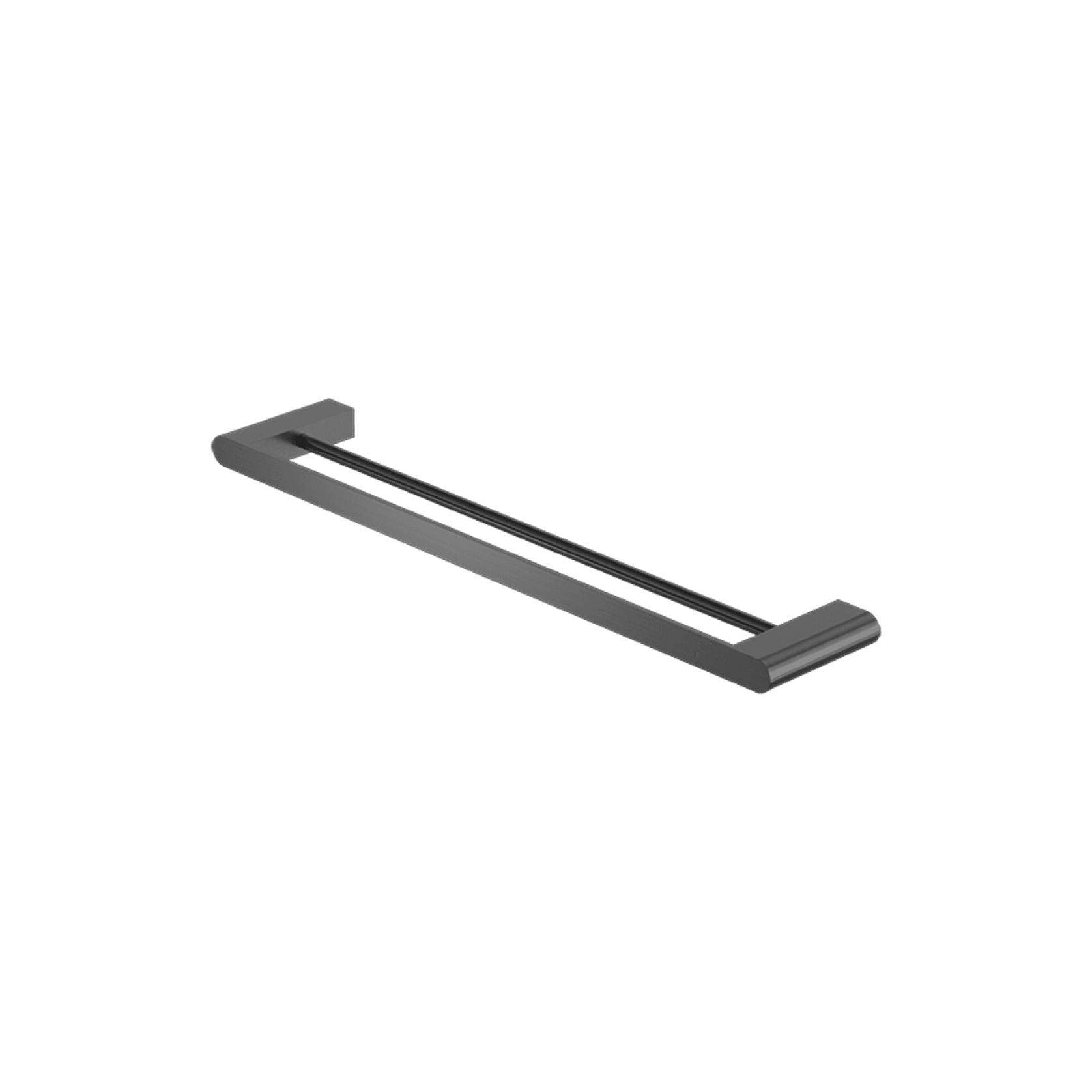 Bianca Double Towel Rail 600mm | Gun Metal gallery detail image