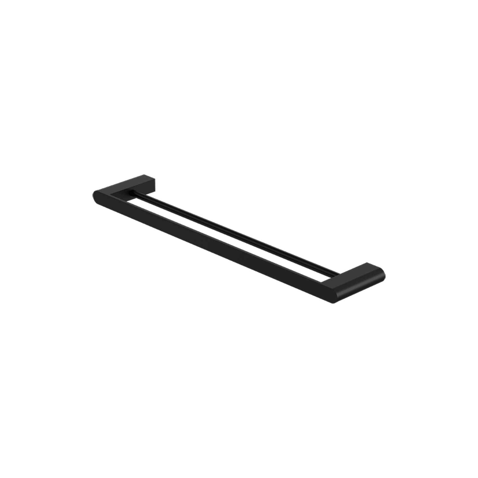 Bianca Double Towel Rail 600mm | Matte Black gallery detail image