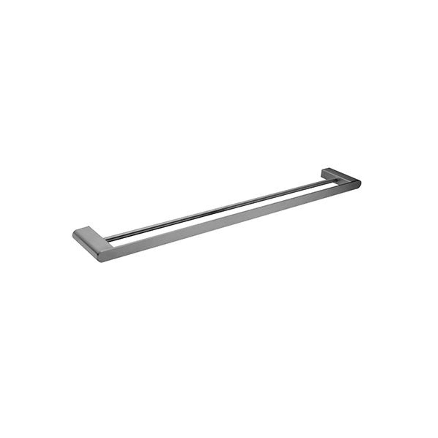 Bianca Double Towel Rail 800mm | Gun Metal gallery detail image