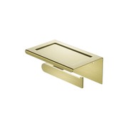 Bianca Toilet Roll Holder & Phone Holder | Brushed Gold gallery detail image