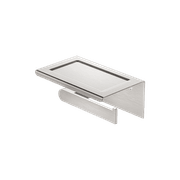 Bianca Toilet Roll Holder & Phone Holder | Brushed Nickel gallery detail image