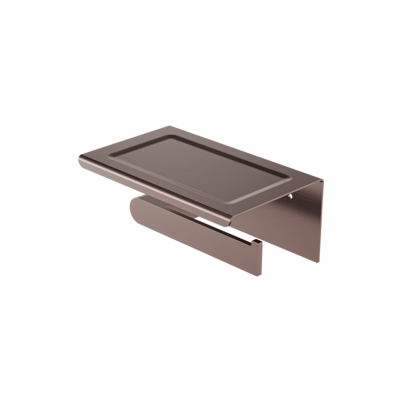 Bianca Toilet Roll Holder & Phone Holder | Brushed Bronze gallery detail image