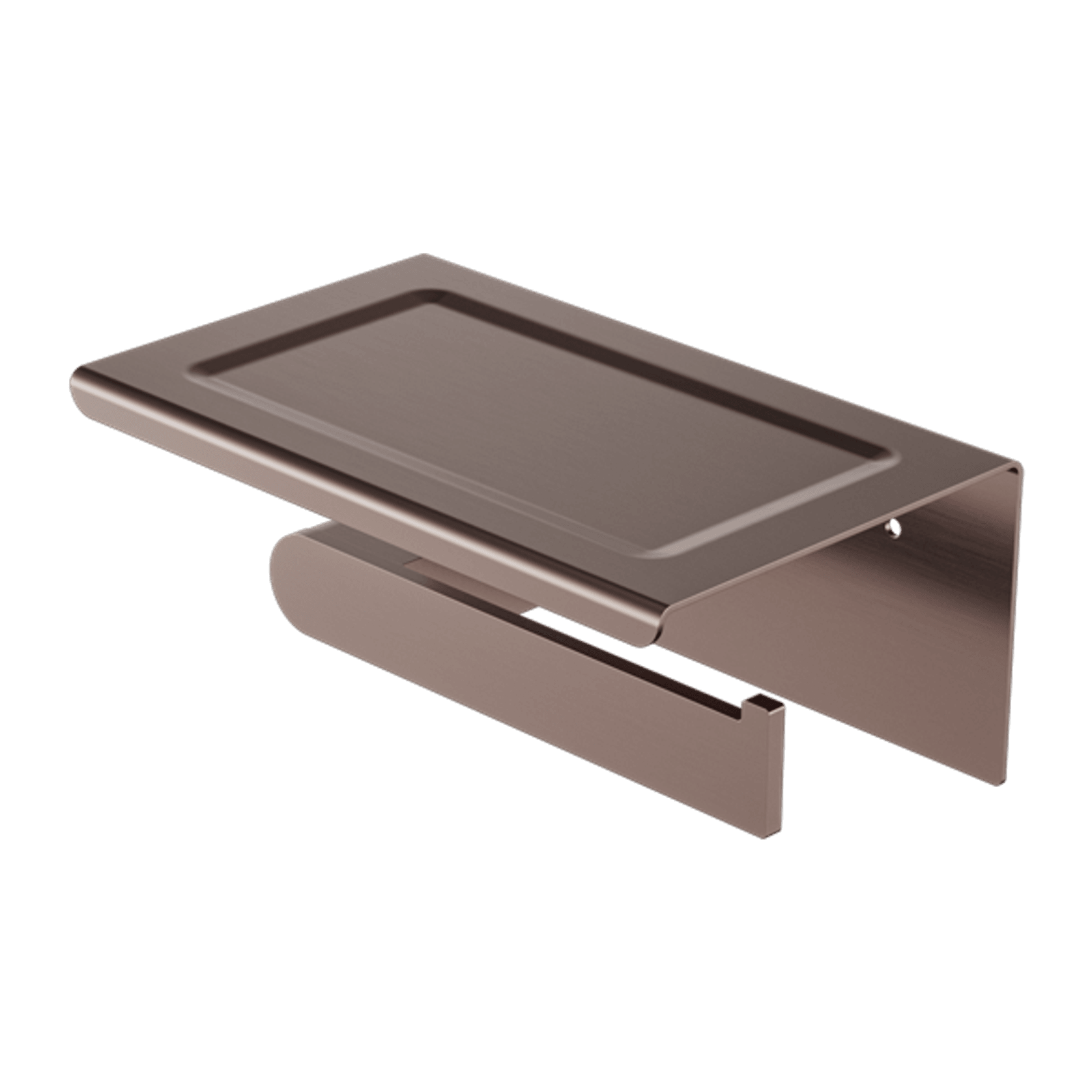 Bianca Toilet Roll Holder & Phone Holder | Brushed Bronze gallery detail image