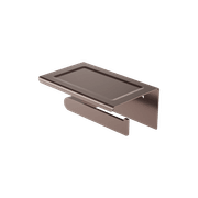 Bianca Toilet Roll Holder & Phone Holder | Brushed Bronze gallery detail image