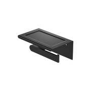 Bianca Toilet Roll Holder & Phone Holder | Matte Black gallery detail image