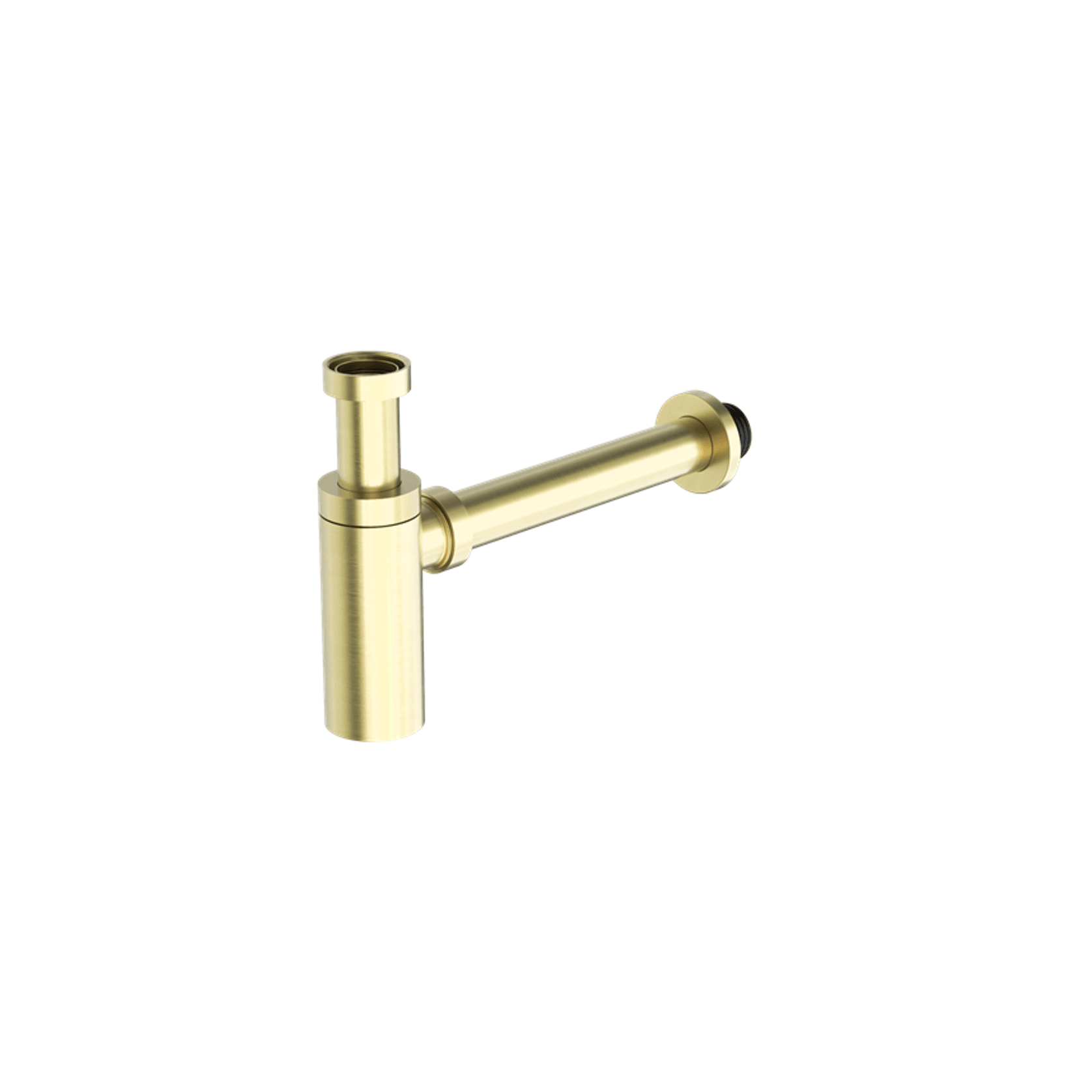 40mm Round Bottle Trap Brushed Gold gallery detail image