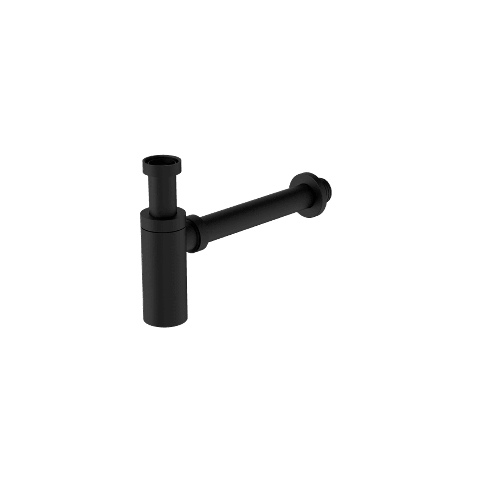 40mm Round Bottle Trap Matte Black gallery detail image