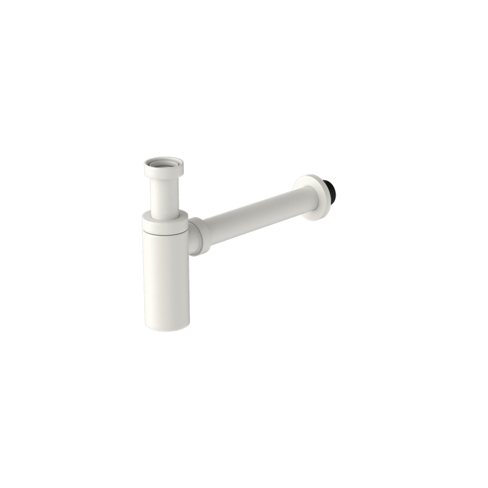 40mm Round Bottle Trap Matte White gallery detail image