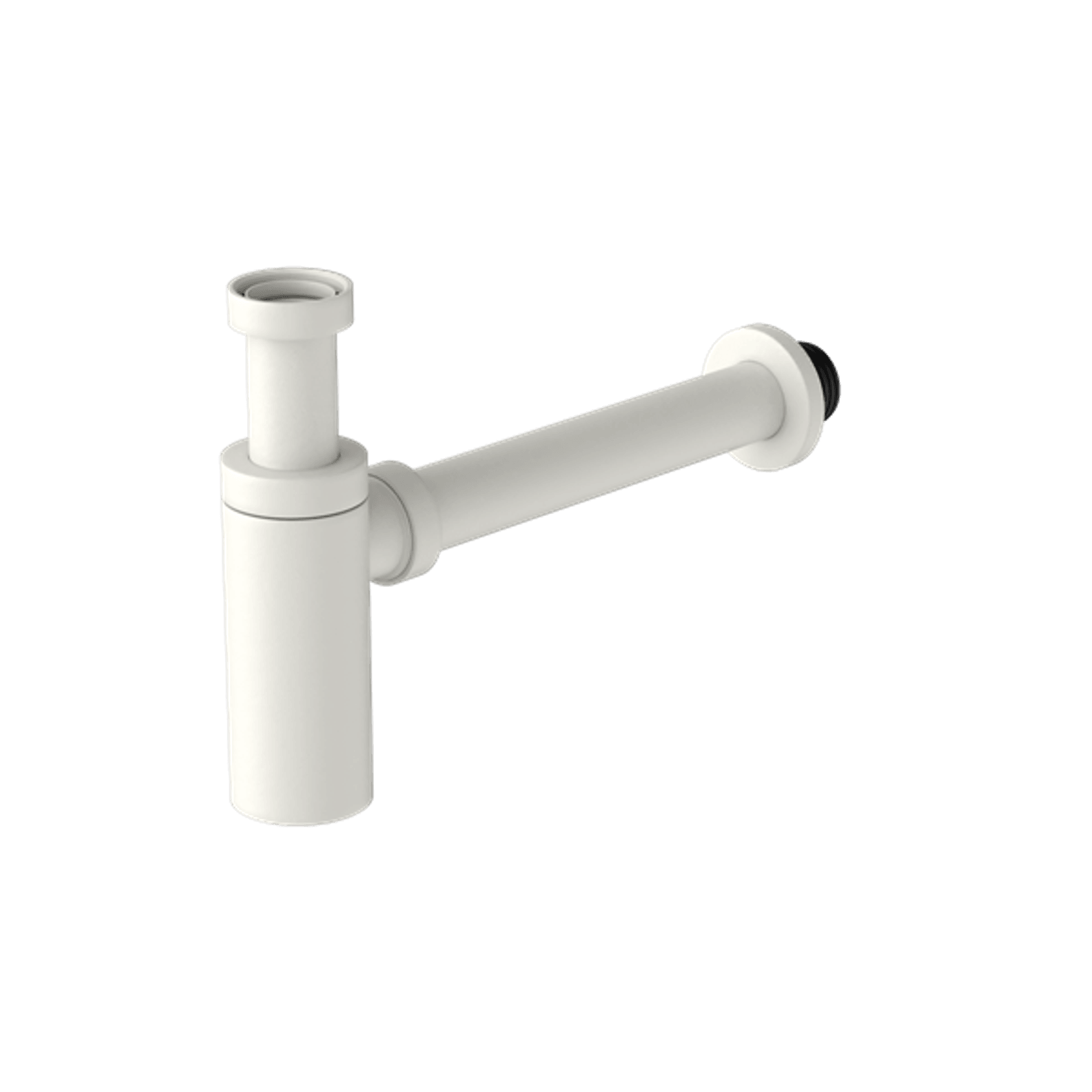 40mm Round Bottle Trap Matte White gallery detail image
