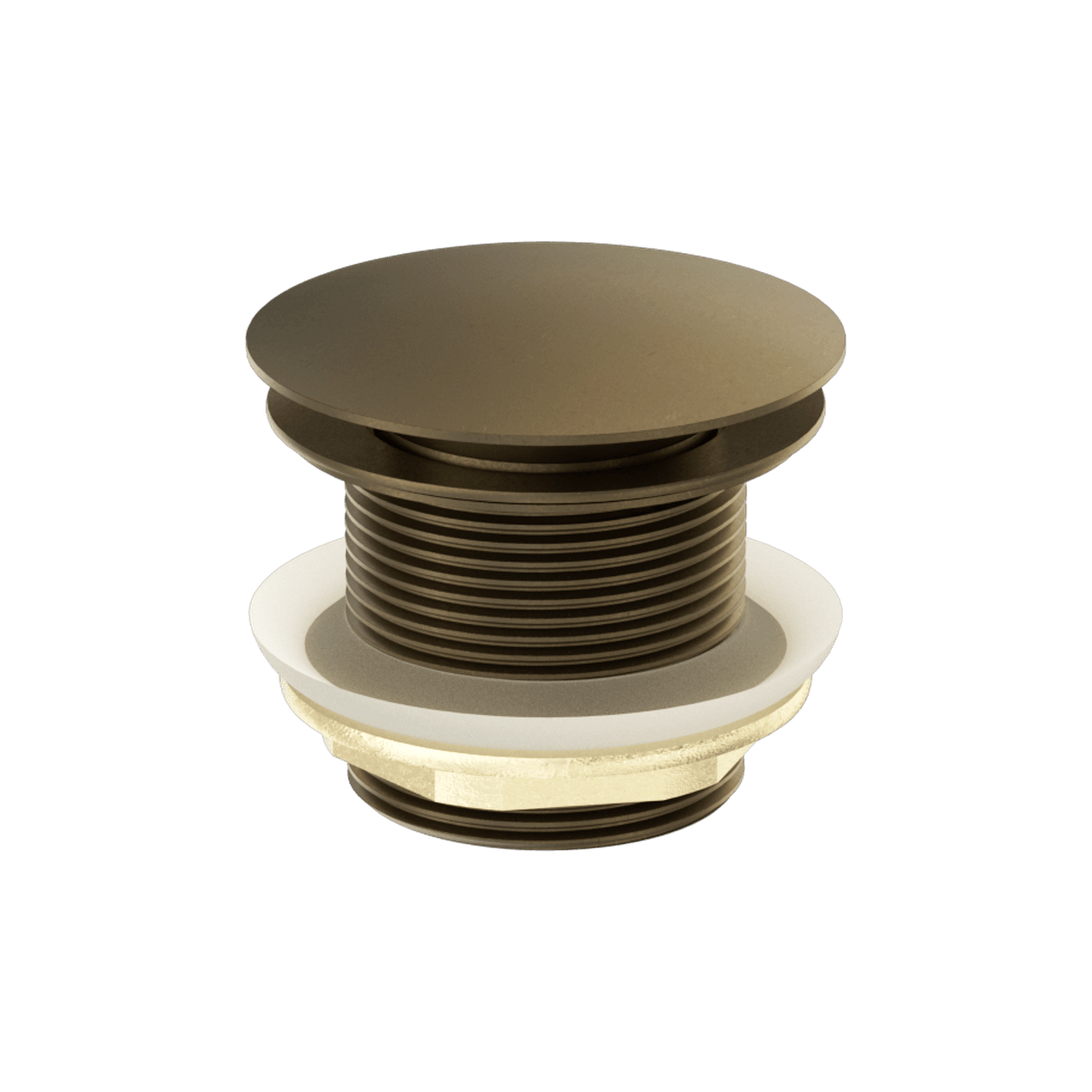 40mm Bath Pop-Up Plug With Removable Waste No Overflow Tumbled Antique Brass gallery detail image