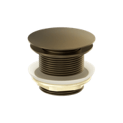 40mm Bath Pop-Up Plug With Removable Waste No Overflow Tumbled Antique Brass gallery detail image
