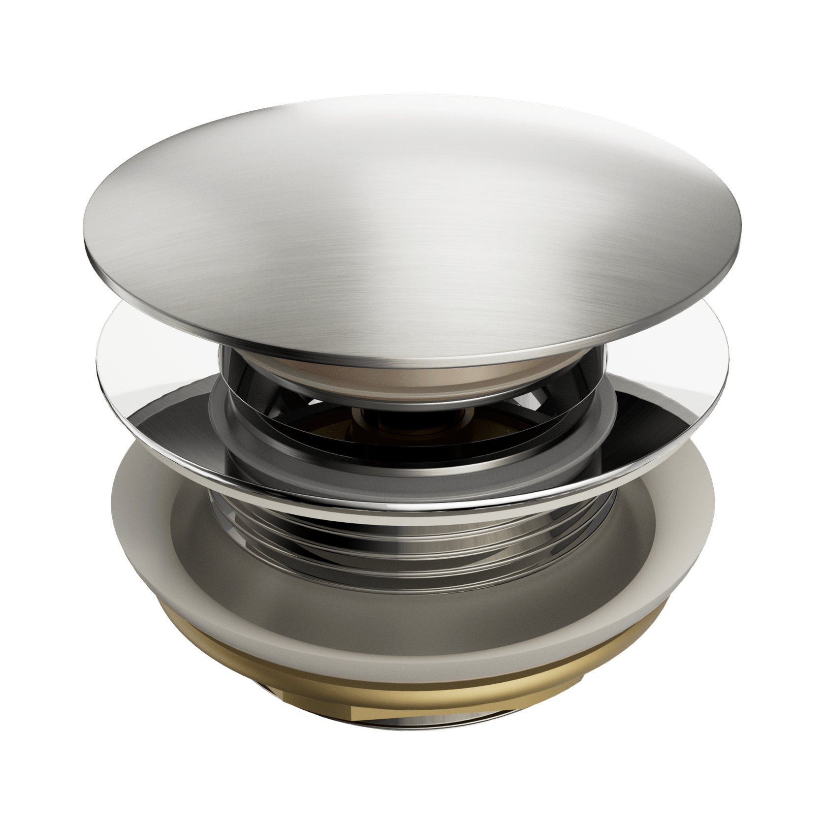 Short Pop Up Bath Waste 40mm Brushed Nickel gallery detail image