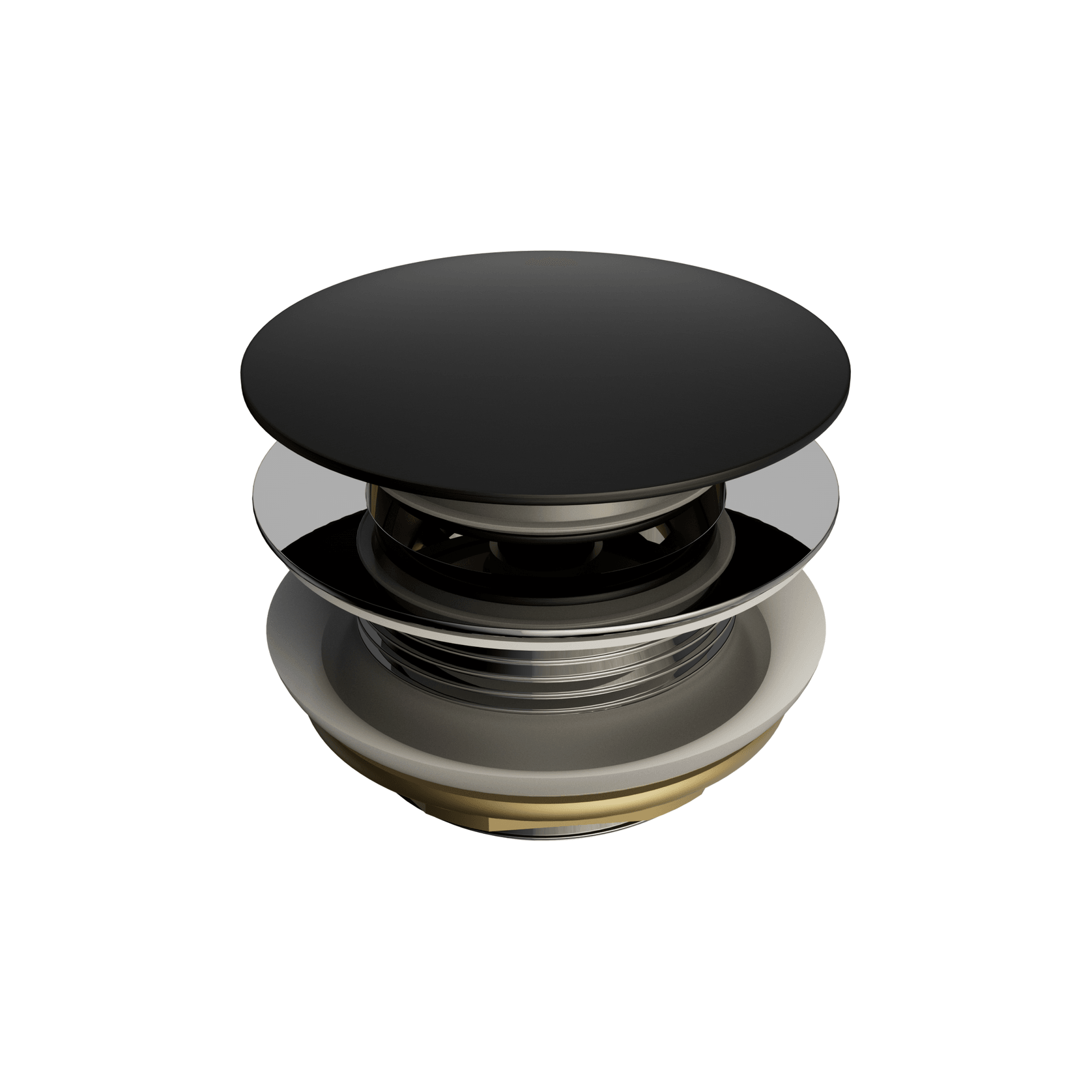 Short Pop Up Bath Waste 40mm Matte Black gallery detail image