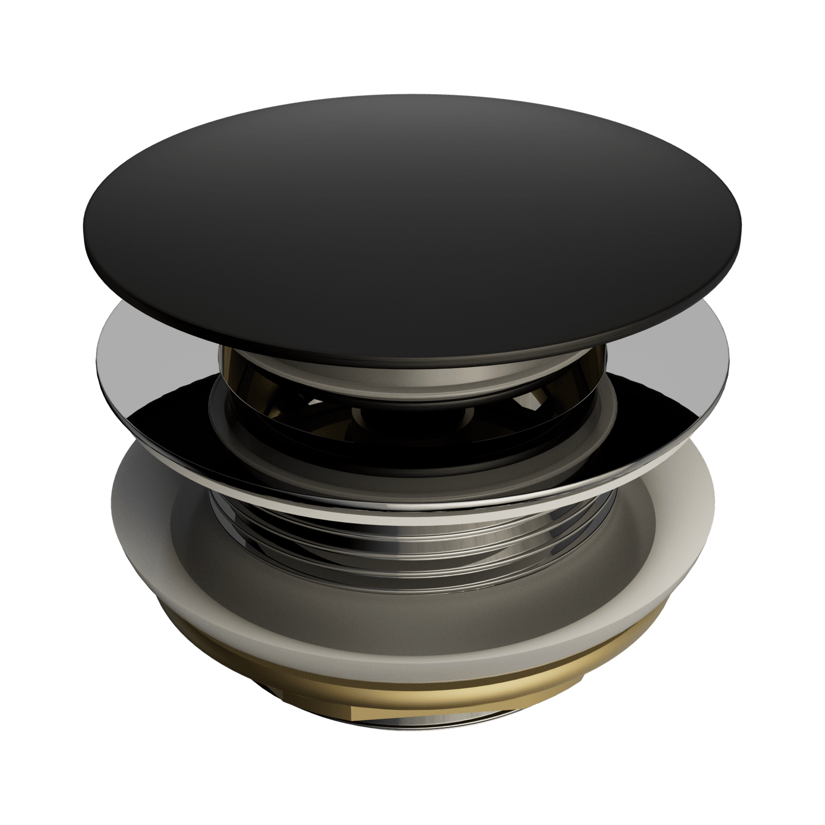 Short Pop Up Bath Waste 40mm Matte Black gallery detail image