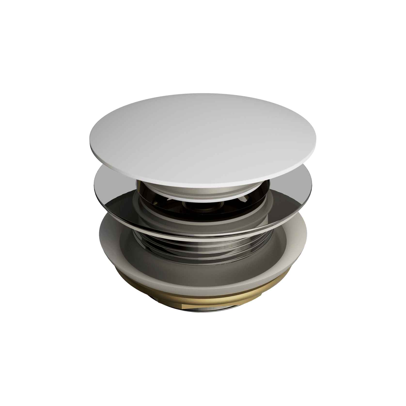 Short Pop Up Bath Waste 40mm Matte White gallery detail image