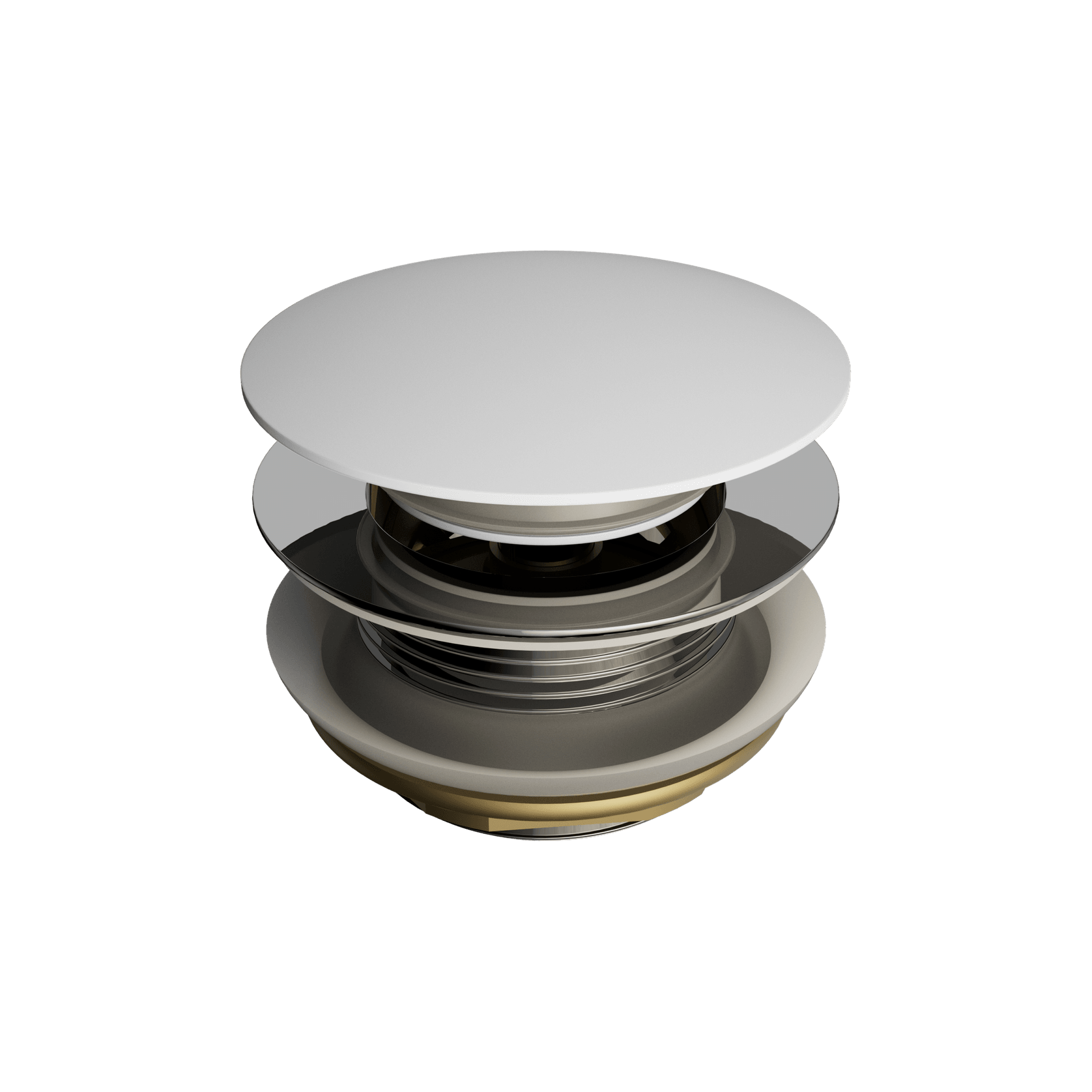 Short Pop Up Bath Waste 40mm Matte White gallery detail image