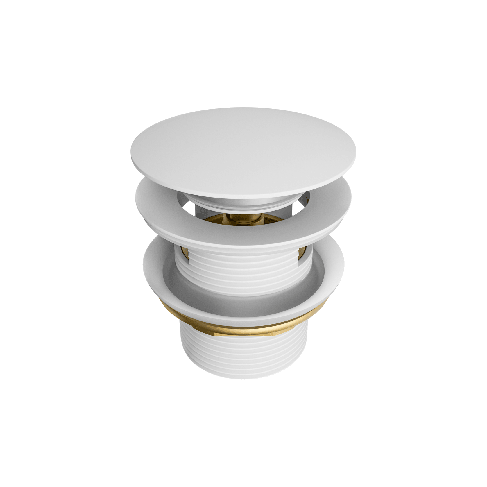 Pop Up Bath Waste 40mm With Overflow Matte White gallery detail image