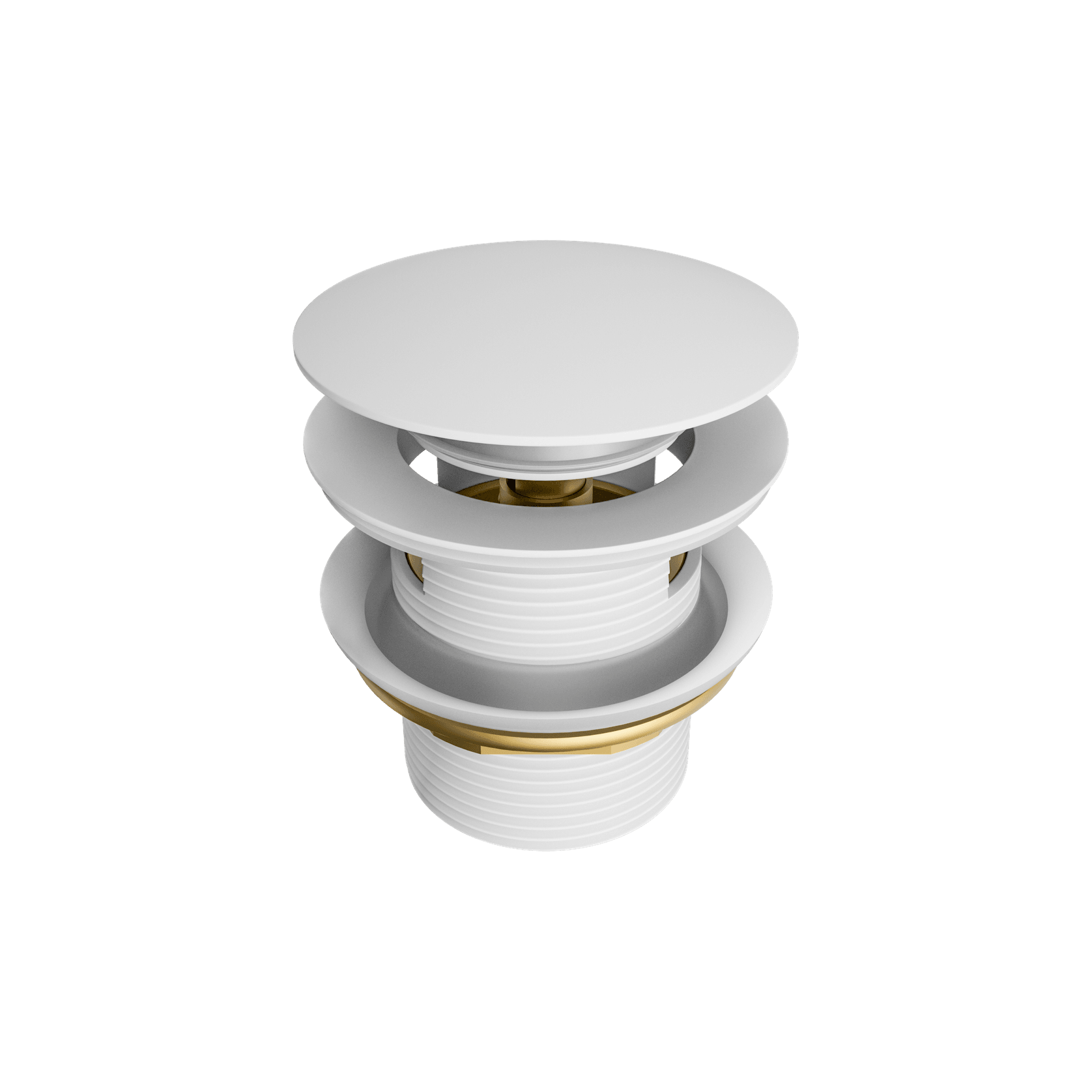 Pop Up Bath Waste 40mm With Overflow Matte White gallery detail image