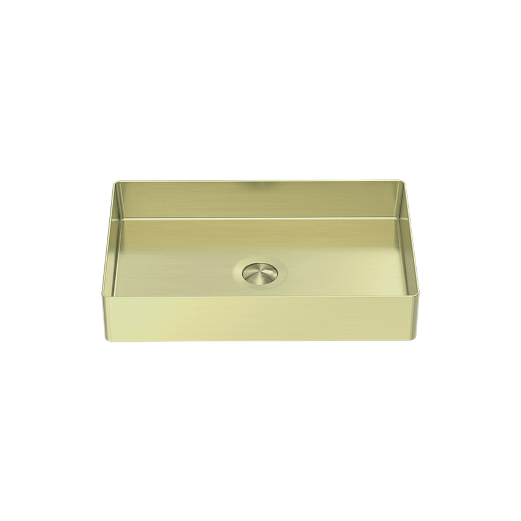 Opal Rectangle Stainless Steel Basin Brushed Gold gallery detail image