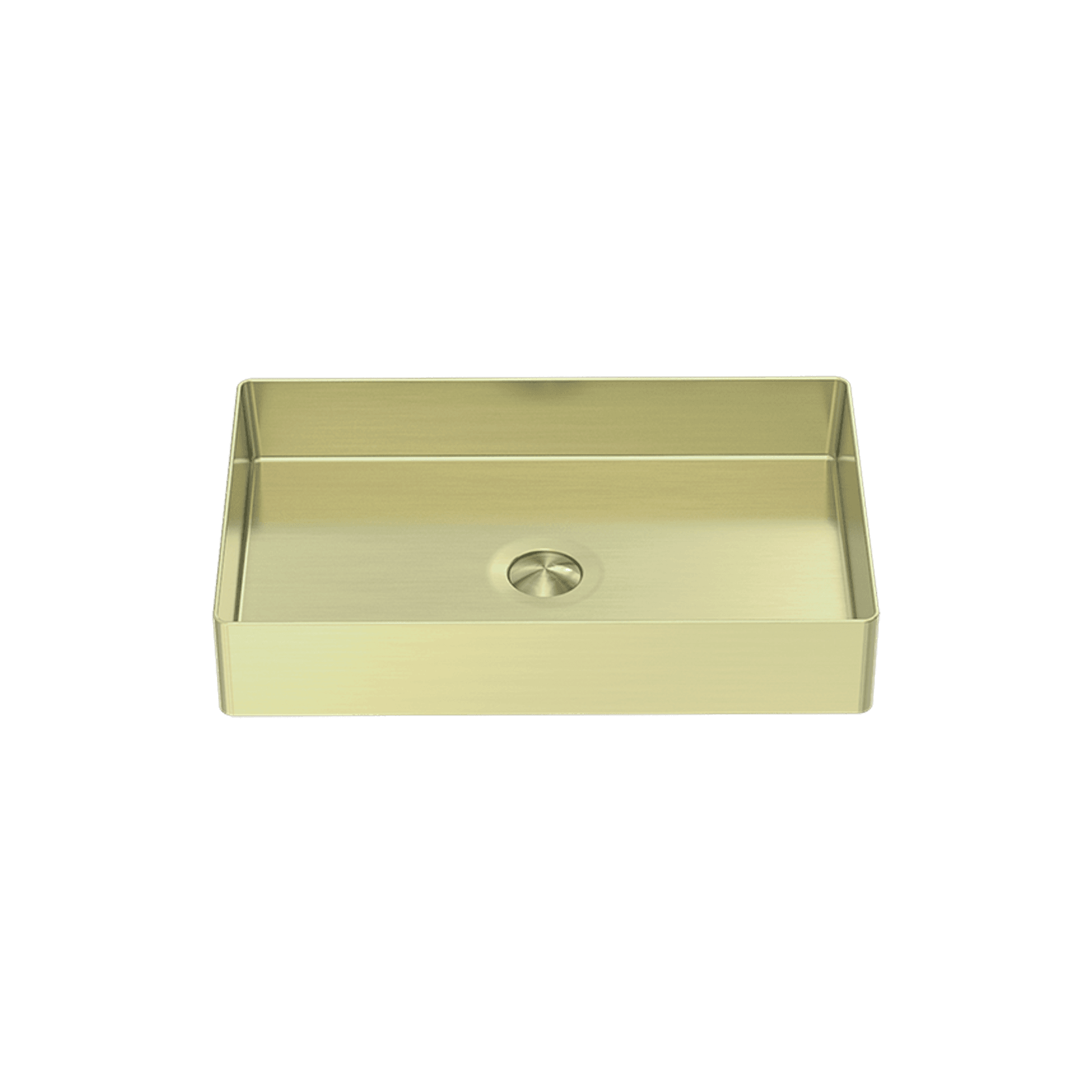 Opal Rectangle Stainless Steel Basin Brushed Gold gallery detail image