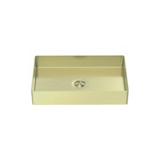 Opal Rectangle Stainless Steel Basin Brushed Gold gallery detail image